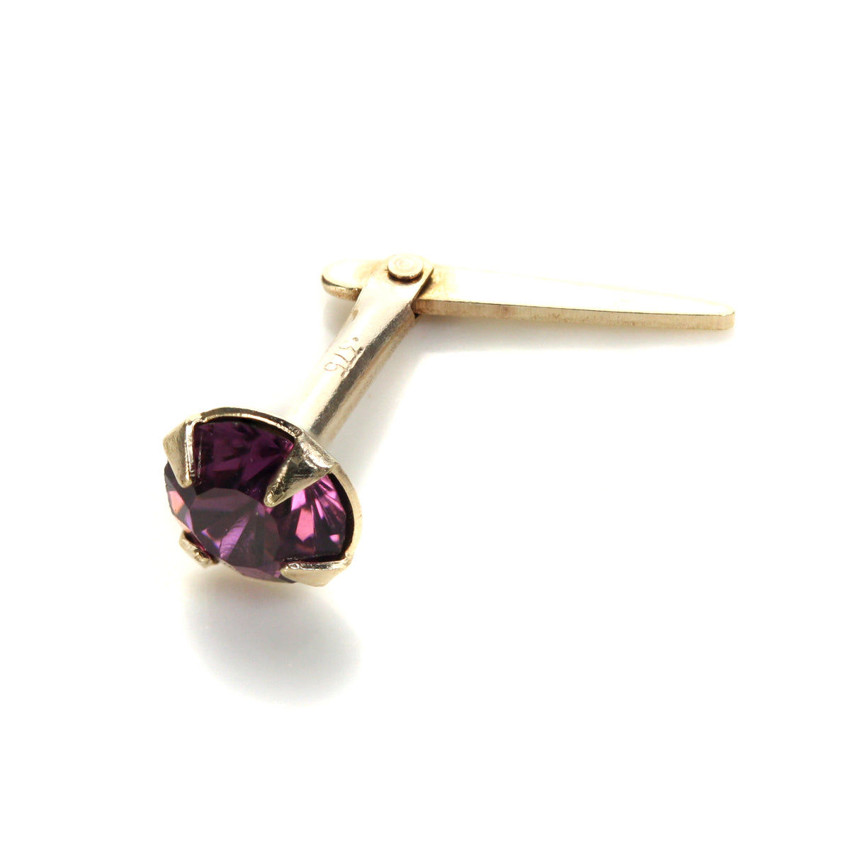 Piercing de nez Andralok en or jaune 9 carats et cristal de 3,5 mm