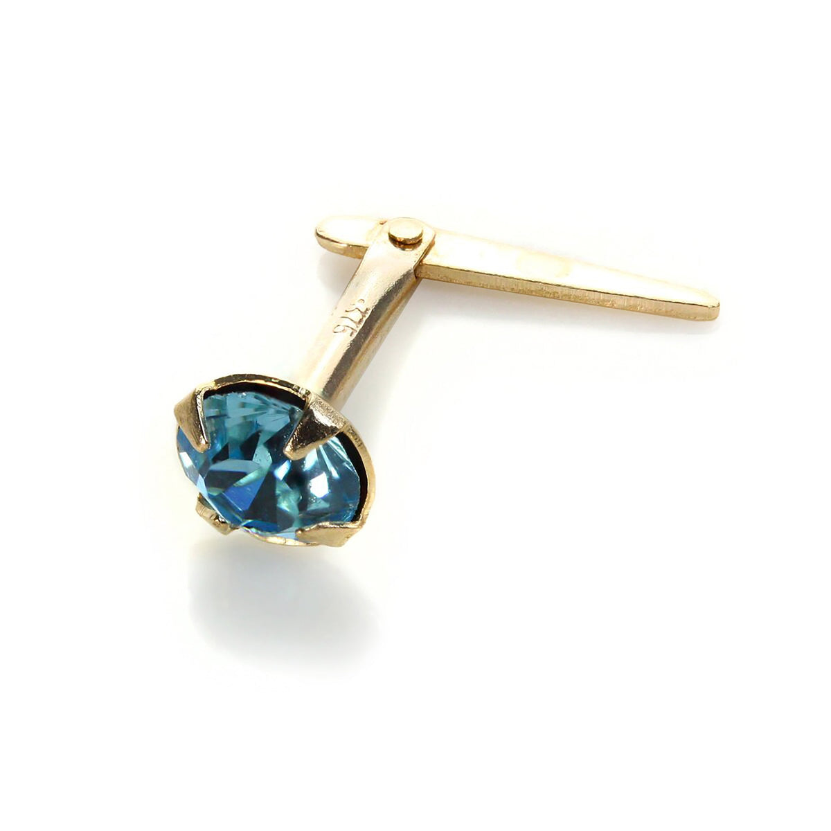 Piercing de nez Andralok en or jaune 9 carats et cristal de 3,5 mm