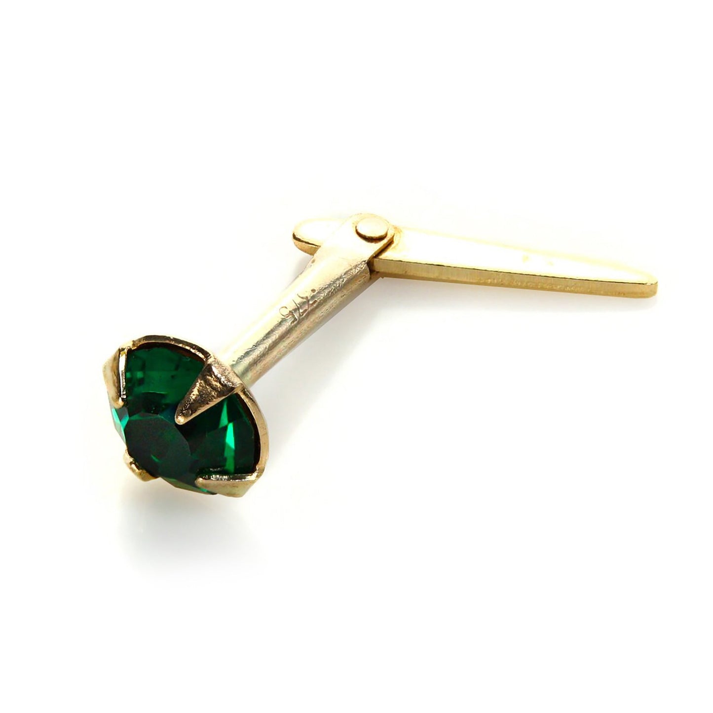 Piercing de nez Andralok en or jaune 9 carats et cristal de 3,5 mm