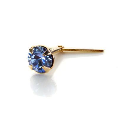 Piercing de nez Andralok en or jaune 9 carats et cristal de 3,5 mm