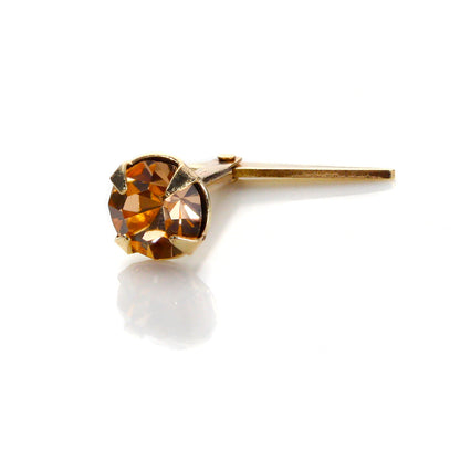Piercing de nez Andralok en or jaune 9 carats et cristal de 3,5 mm