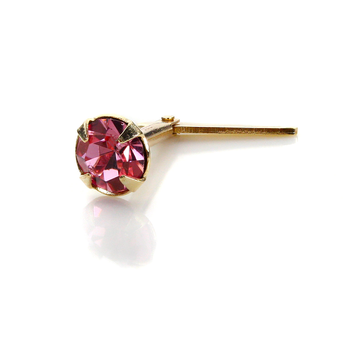 Piercing de nez Andralok en or jaune 9 carats et cristal de 3,5 mm