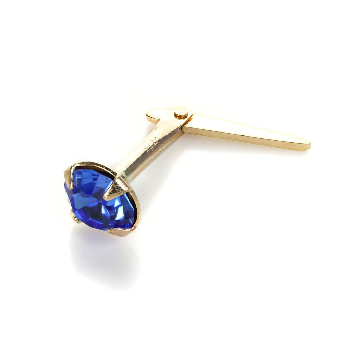 Piercing de nez Andralok en or jaune 9 carats et cristal de 3,5 mm