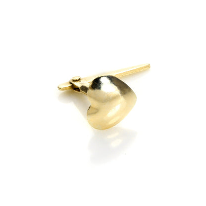 Piercing de nez en forme de cœur en or jaune 9 carats Andralok