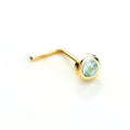 Piercing de nez rond en or jaune 9 carats avec cristal de 2,75 mm