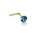 Clou de nez rond en or jaune 9 carats avec cristal de 2,8 mm