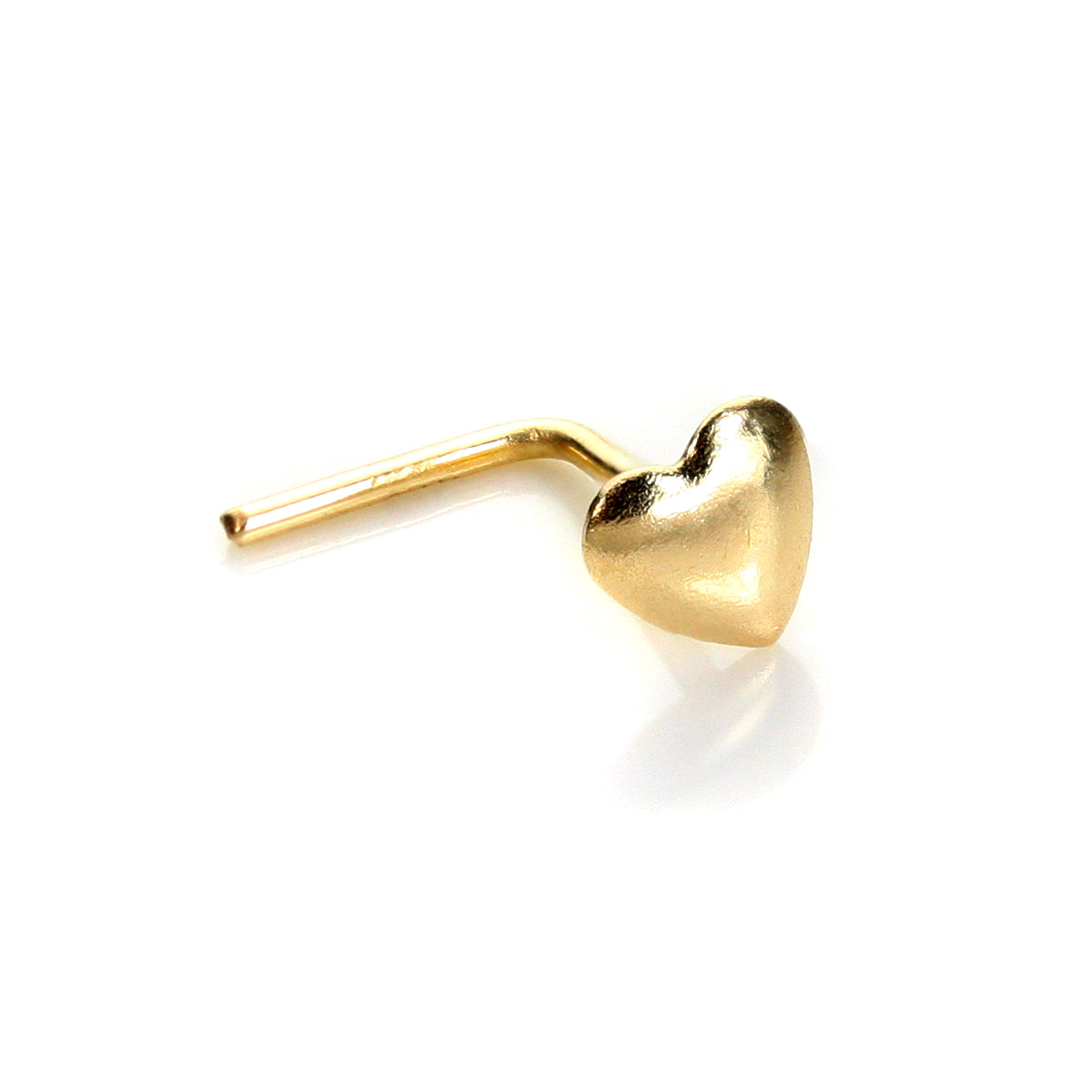 Piercing de nez en or jaune 9 carats avec cristal transparent