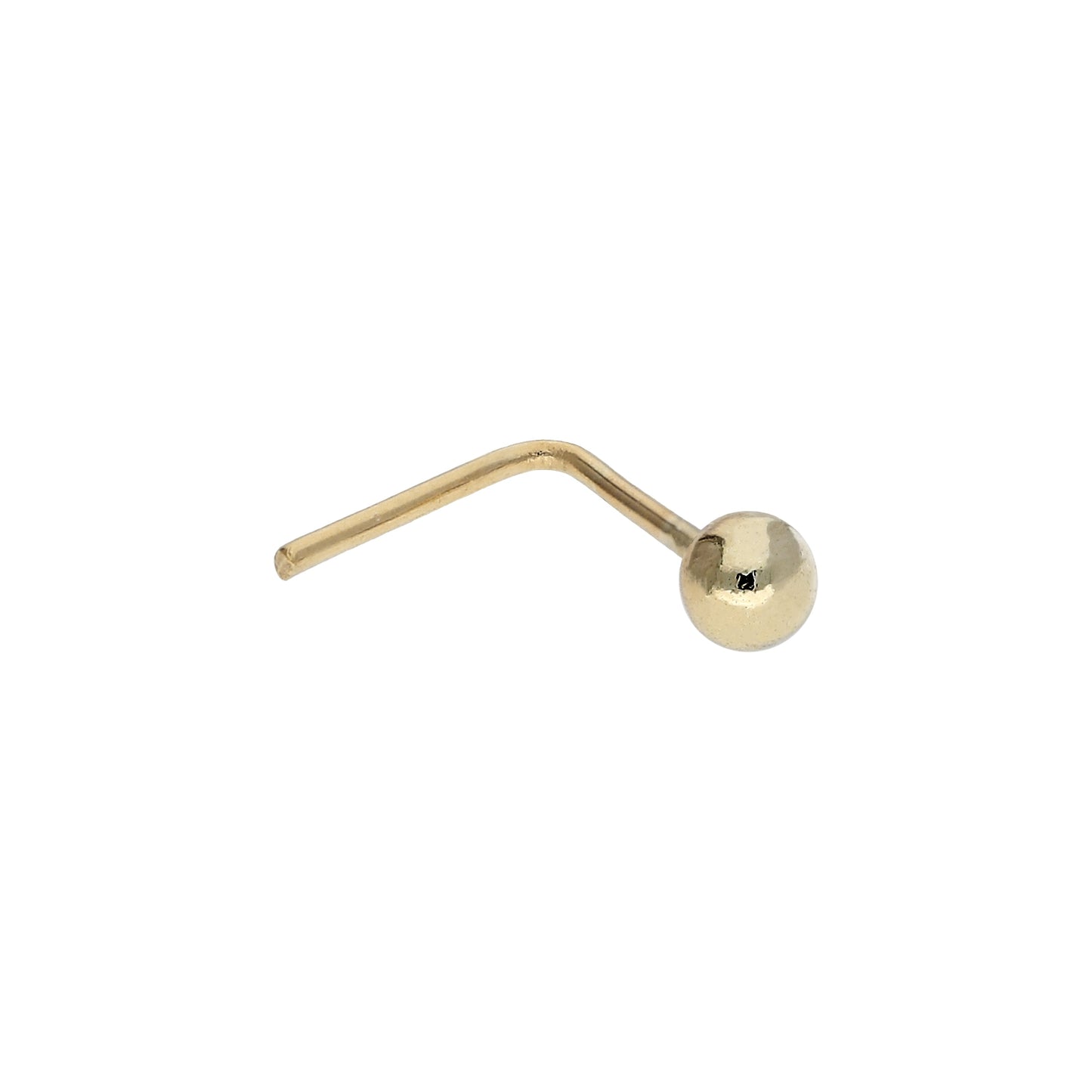 Piercing de nez en or jaune 9 carats avec cristal transparent