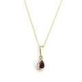 Pendentif en or 9 carats avec pierre de naissance de janvier et grenat
