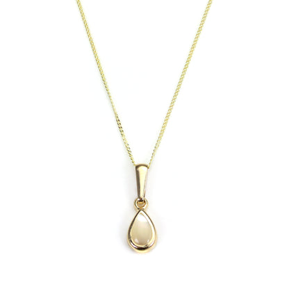 Pendentif en or 9 carats avec opale et pierre de naissance d'octobre