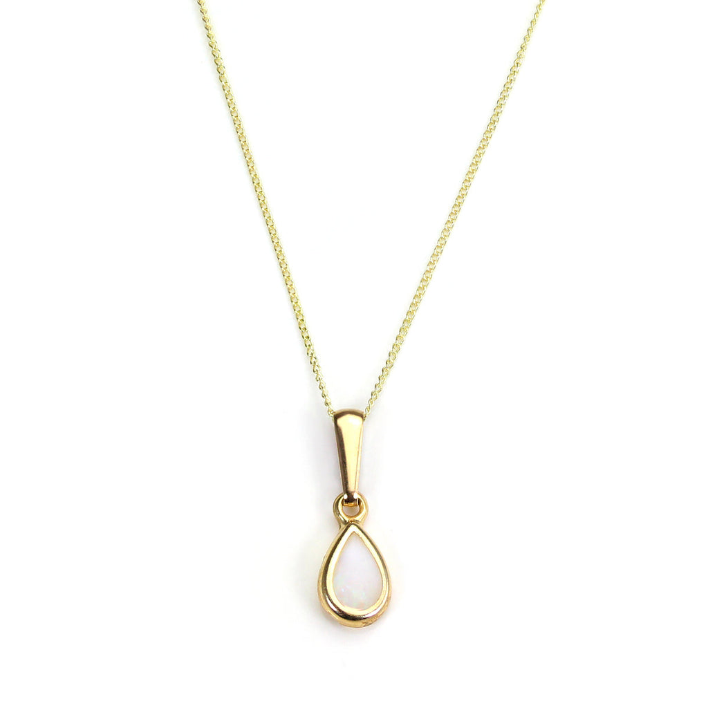 Pendentif en or 9 carats avec perle et pierre de naissance de juin