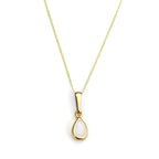 Pendentif en or 9 carats avec perle et pierre de naissance de juin