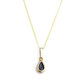 Pendentif en or 9 carats avec saphir et pierre de naissance de septembre