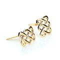Boucles d'oreilles à tige Andralok en or jaune 9 carats avec nœud celtique