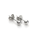 Boucles d'oreilles à tige en or blanc 9 carats de 3 mm à 7 mm