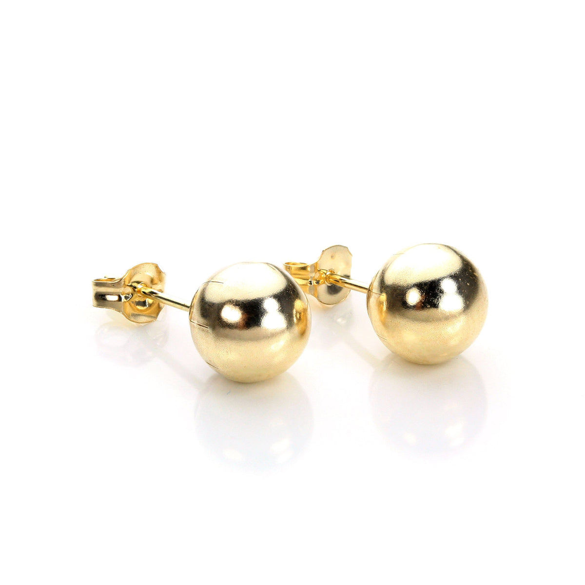 Boucles d'oreilles à tige en or 9 carats de 7 à 8 mm