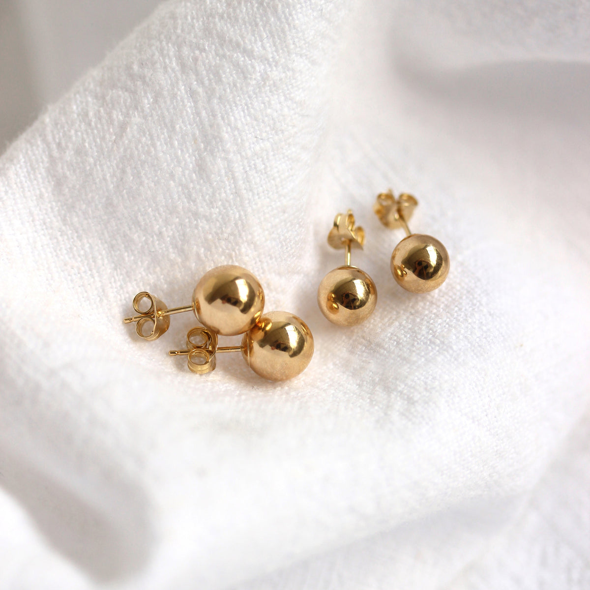 Boucles d'oreilles à tige en or 9 carats de 7 à 8 mm