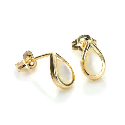 Boucles d'oreilles à tige en or jaune 9 carats avec pierre de naissance