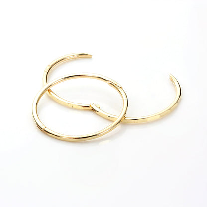 Boucles d'oreilles créoles en or jaune 9 carats