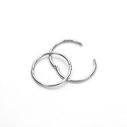 Boucles d'oreilles créoles à charnière en argent sterling