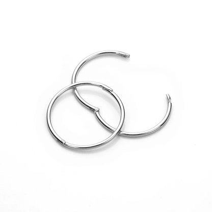 Boucles d'oreilles créoles à charnière en argent sterling