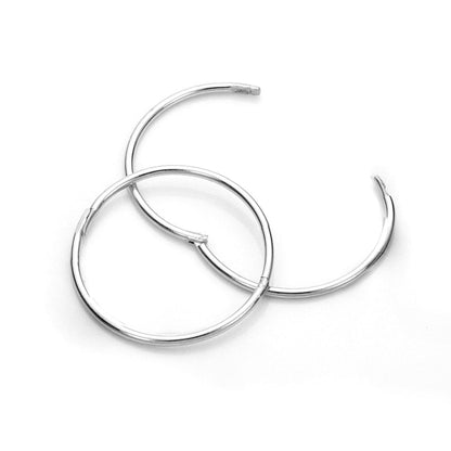 Boucles d'oreilles créoles à charnière en argent sterling