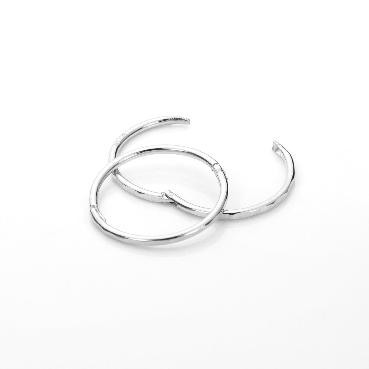 Boucles d'oreilles créoles à charnière en argent sterling