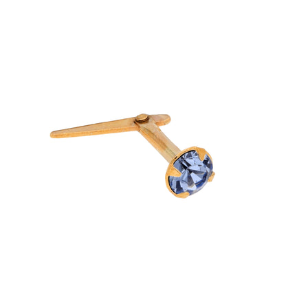 Piercing de nez Andralok en or jaune 9 carats et zircones cubiques de 3 mm