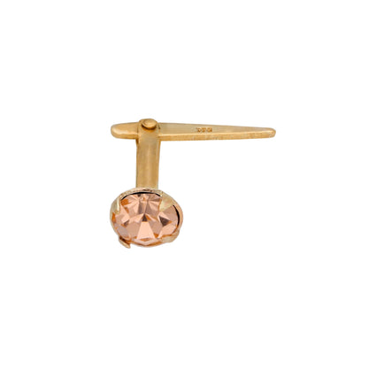 Piercing de nez Andralok en or jaune 9 carats et zircones cubiques de 3 mm