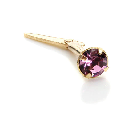 Piercing de nez Andralok en or jaune 9 carats et zircones cubiques de 3 mm