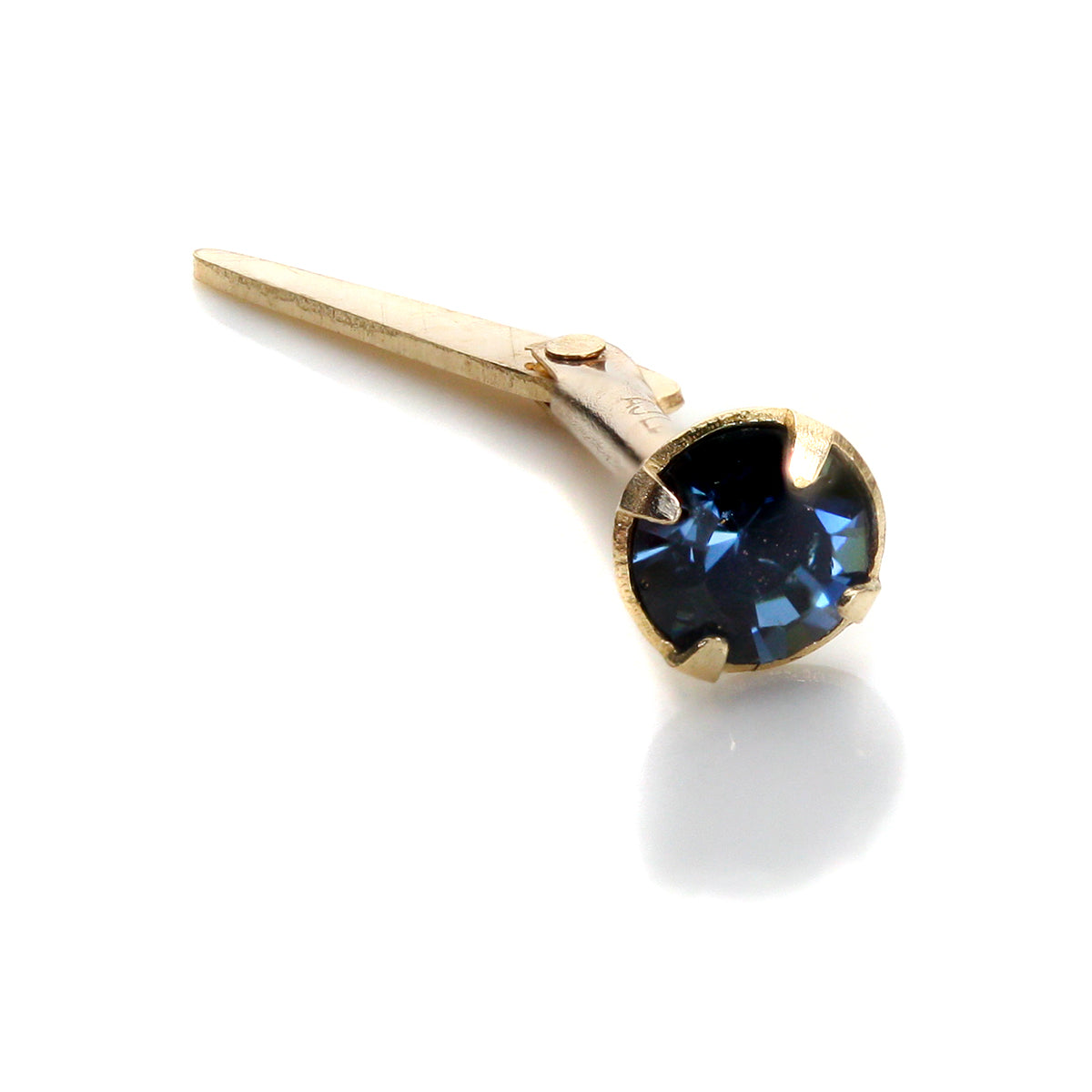 Piercing de nez Andralok en or jaune 9 carats et zircones cubiques de 3 mm
