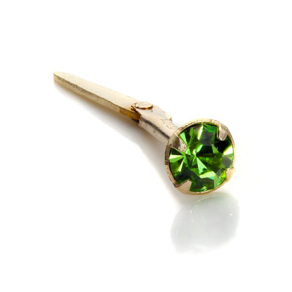 Piercing de nez Andralok en or jaune 9 carats et zircones cubiques de 3 mm