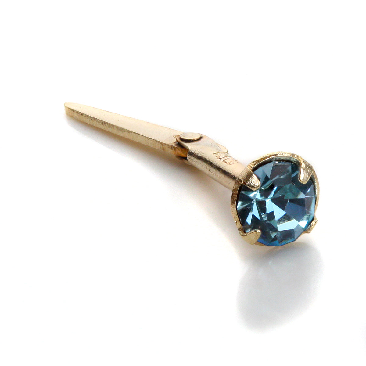 Piercing de nez Andralok en or jaune 9 carats et zircones cubiques de 3 mm