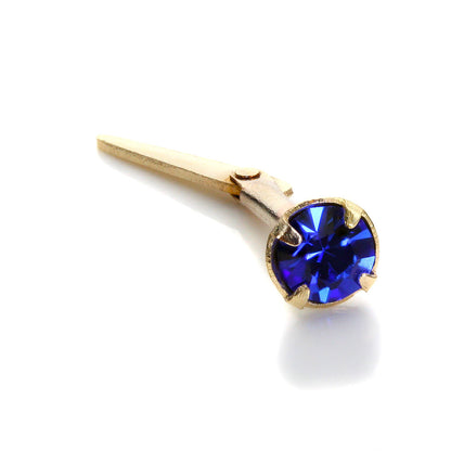 Piercing de nez Andralok en or jaune 9 carats et zircones cubiques de 3 mm