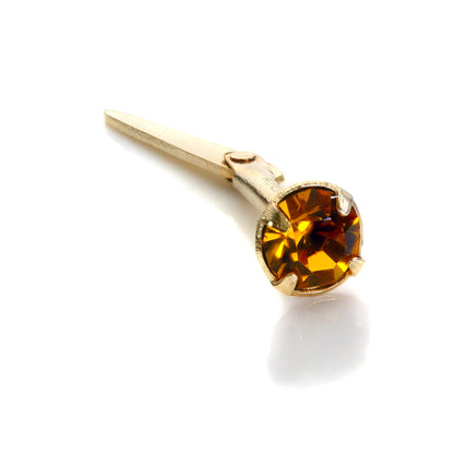 Piercing de nez Andralok en or jaune 9 carats et zircones cubiques de 3 mm