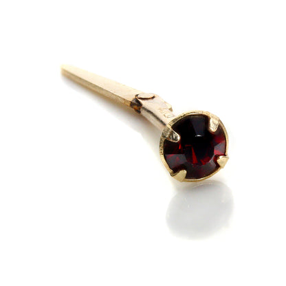 Piercing de nez Andralok en or jaune 9 carats et zircones cubiques de 3 mm