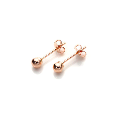 Boucles d'oreilles à tige en or rose 9 carats