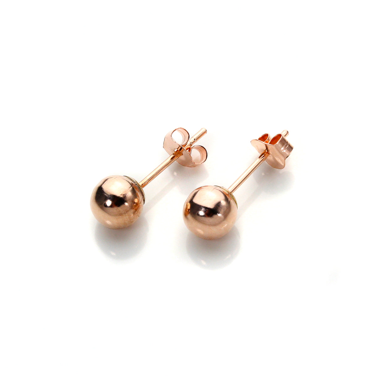 Boucles d'oreilles à tige en or rose 9 carats