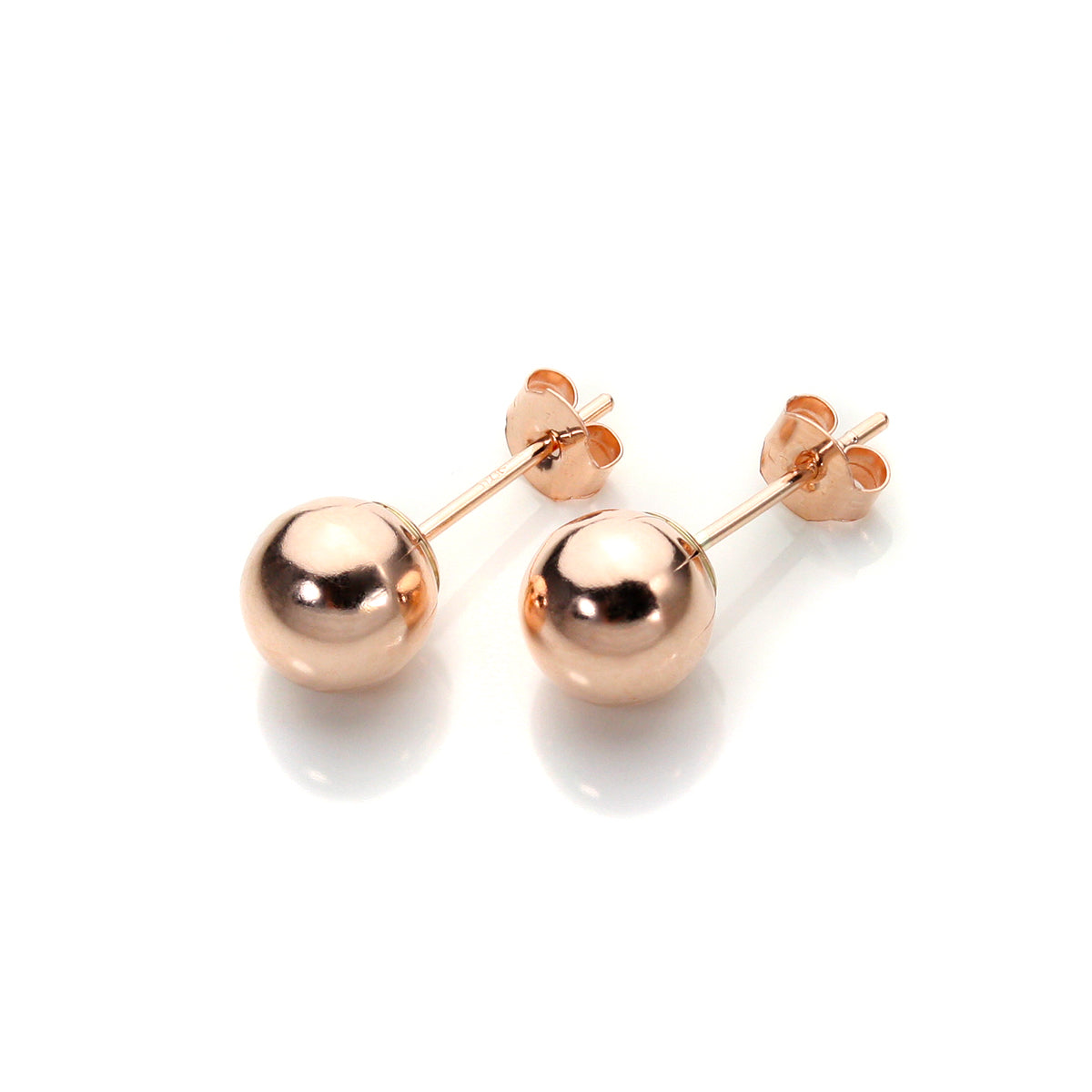 Boucles d'oreilles à tige en or rose 9 carats