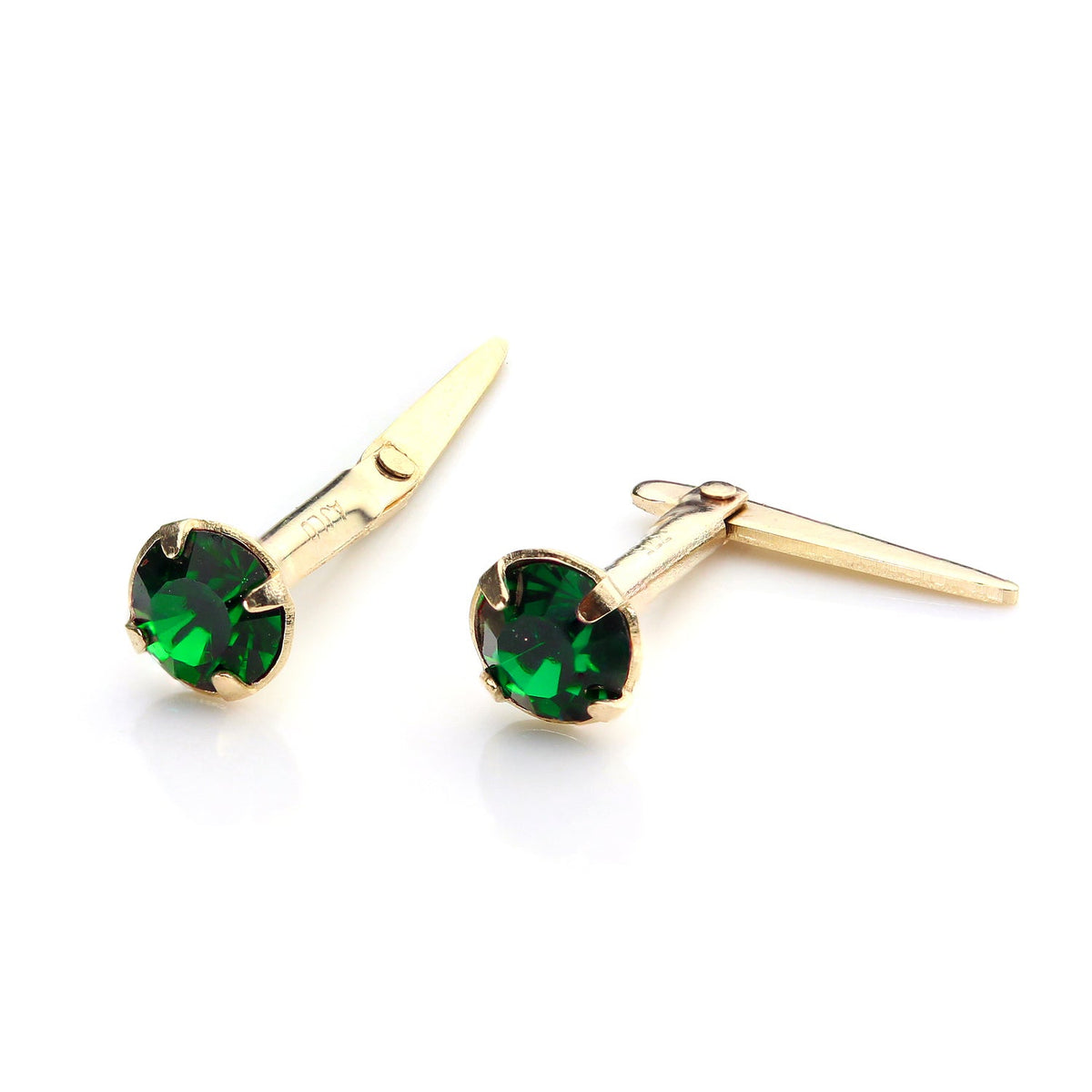 Boucles d'oreilles Andralok en or 9 carats avec cristal de 3 mm