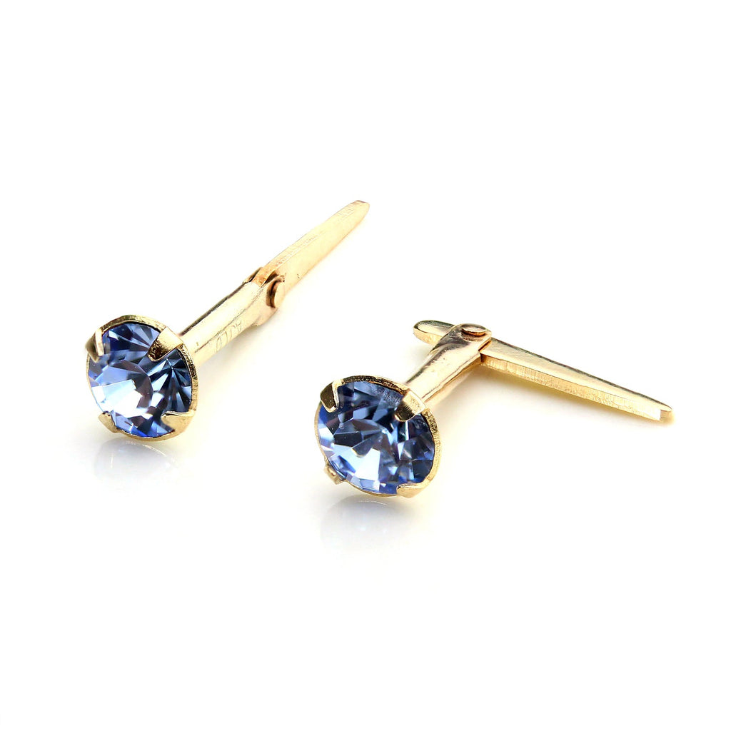 Boucles d'oreilles Andralok en or 9 carats avec cristal de 3 mm
