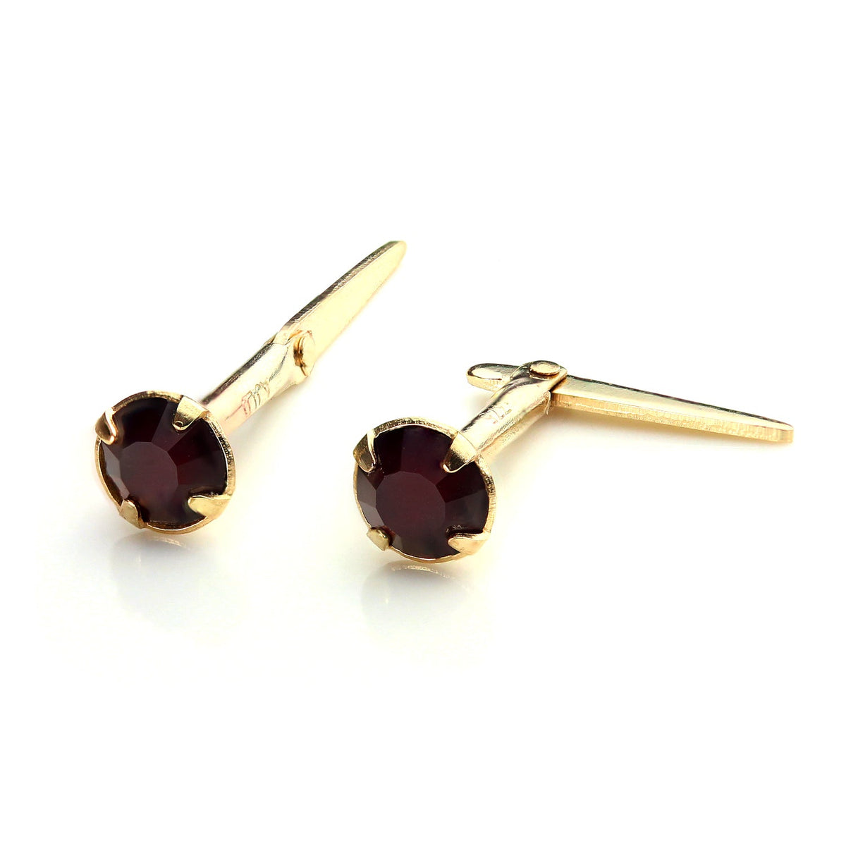 Boucles d'oreilles Andralok en or 9 carats avec cristal de 3 mm