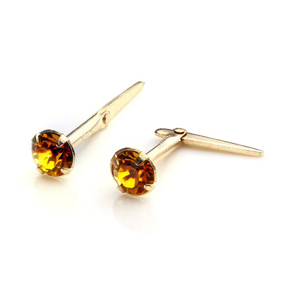 Boucles d'oreilles Andralok en or 9 carats avec cristal de 3 mm