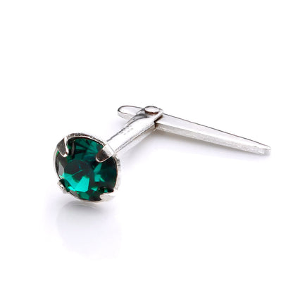 Piercing de nez Andralok en argent sterling avec cristal de 3 mm