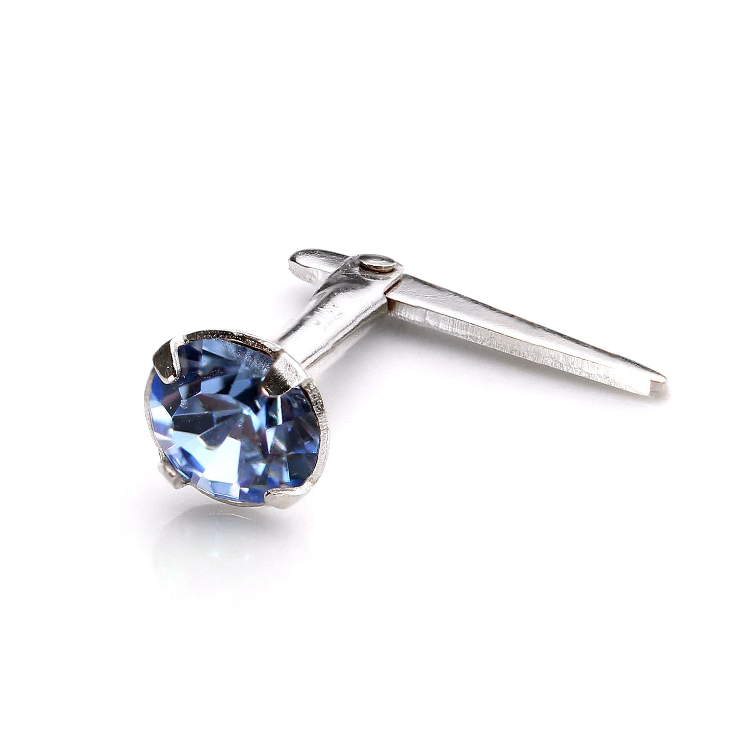 Piercing de nez Andralok en argent sterling avec cristal de 3 mm