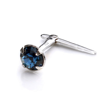 Piercing de nez Andralok en argent sterling avec cristal de 3 mm