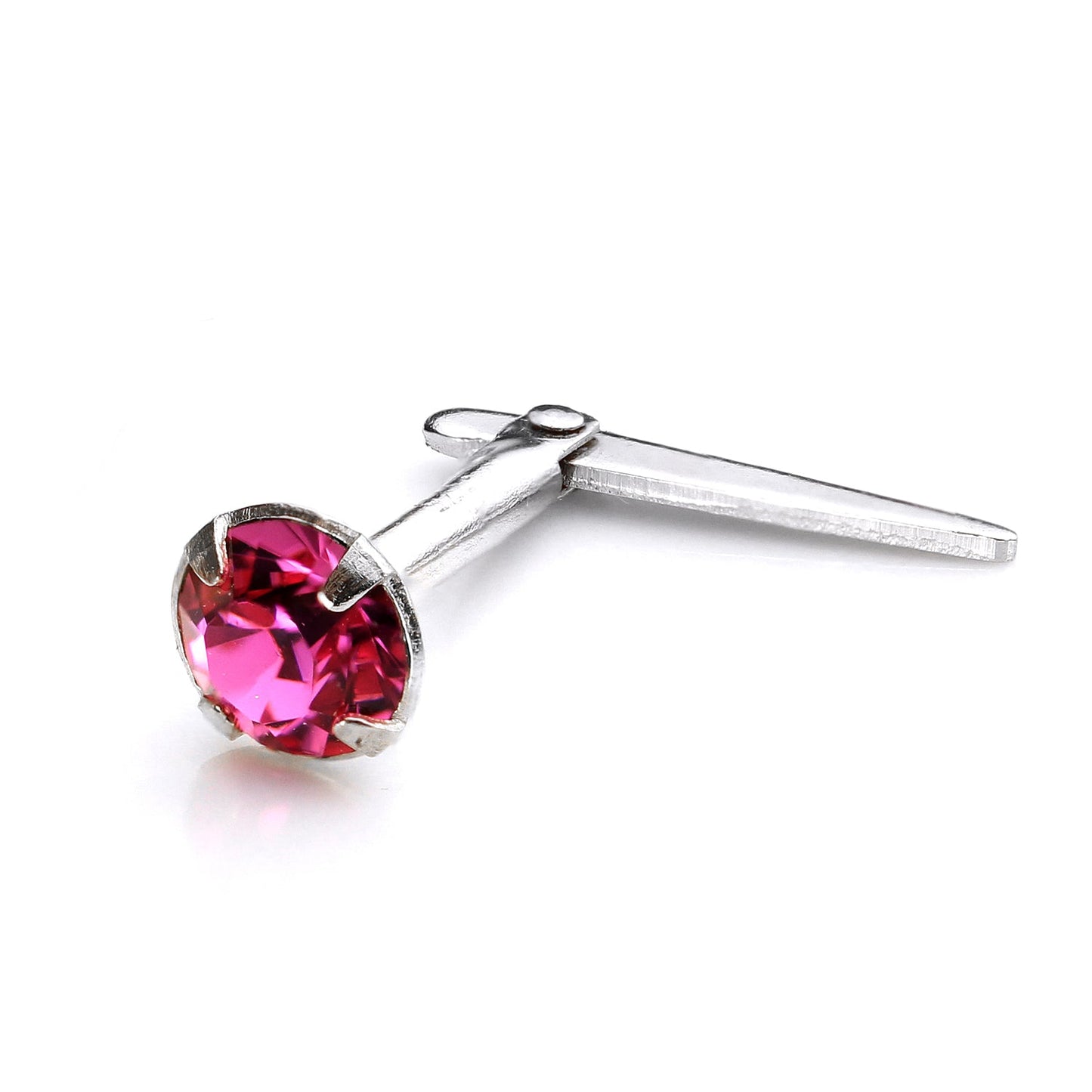 Piercing de nez Andralok en argent sterling avec cristal de 3 mm