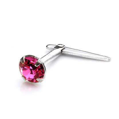 Piercing de nez Andralok en argent sterling avec cristal de 3 mm