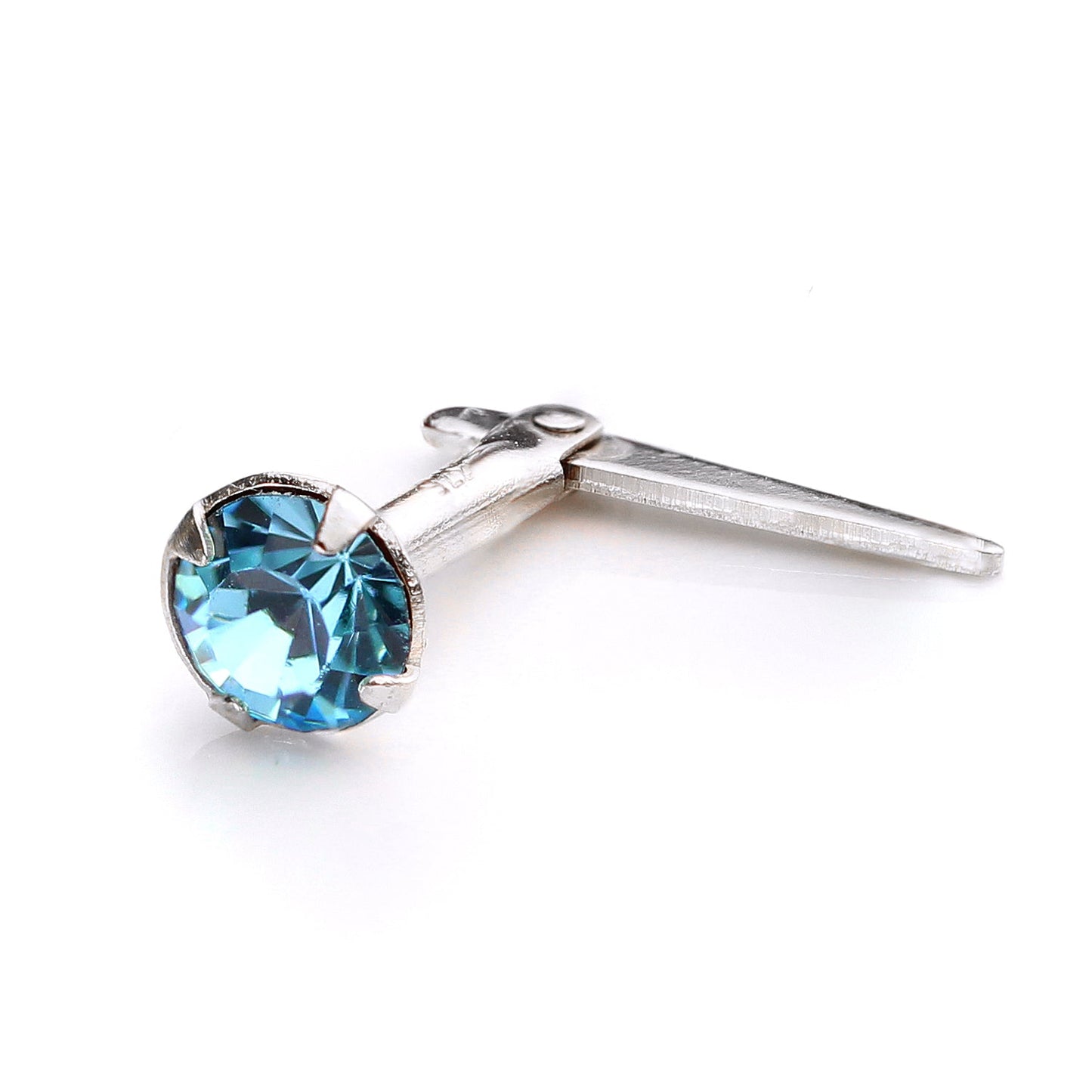 Piercing de nez Andralok en argent sterling avec cristal de 3 mm