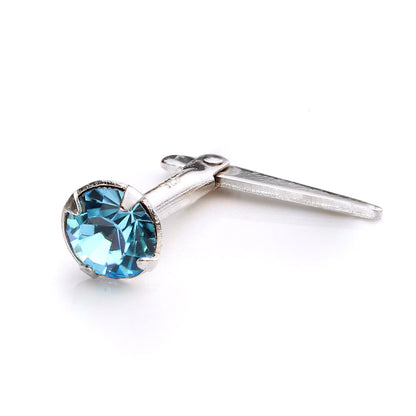 Piercing de nez Andralok en argent sterling avec cristal de 3 mm